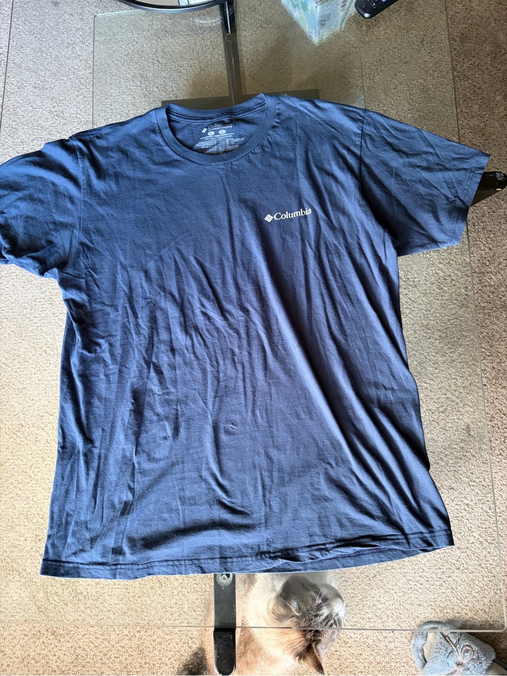 Columbia Men's Short Sleeve Tee Blue Size Lg